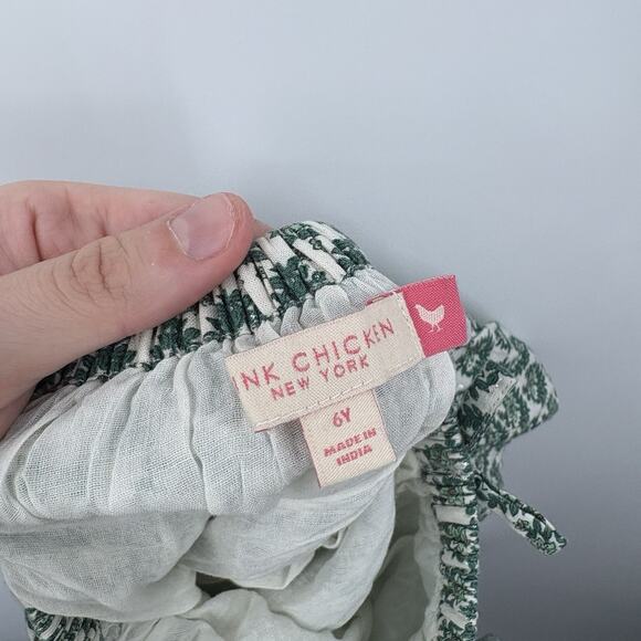 Pink Chicken Skirt Girls 6Y Elastic Waist Party Boho Tiered Luxe Comfy Cotton - Picture 7 of 8